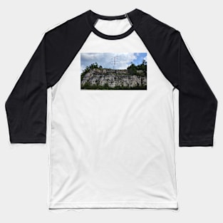 Tower on Rocks Baseball T-Shirt